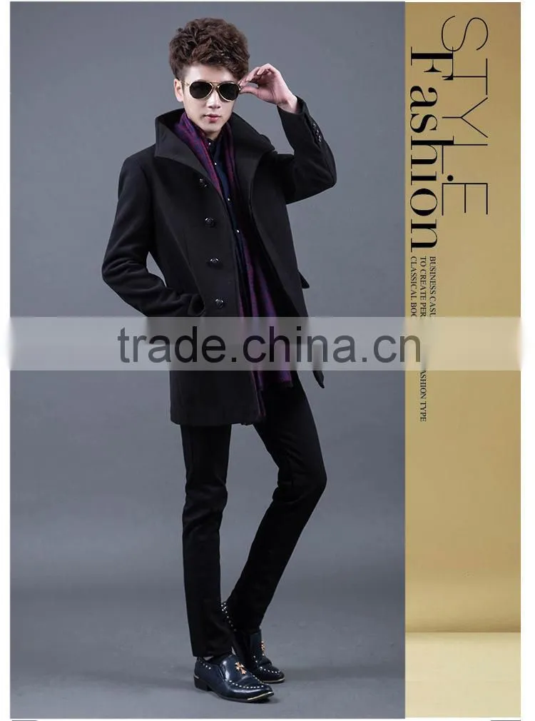 Hot selling new men stylish slim fit jackets coat long for men
