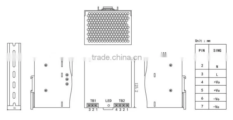 PAD240 Series 240W DC/DC din rail voltage converter