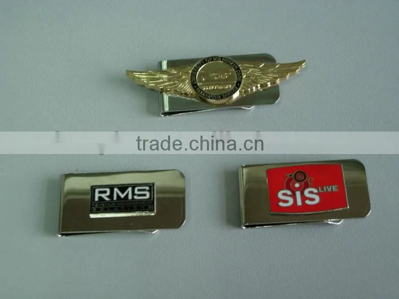 silver brass blank holder money clips