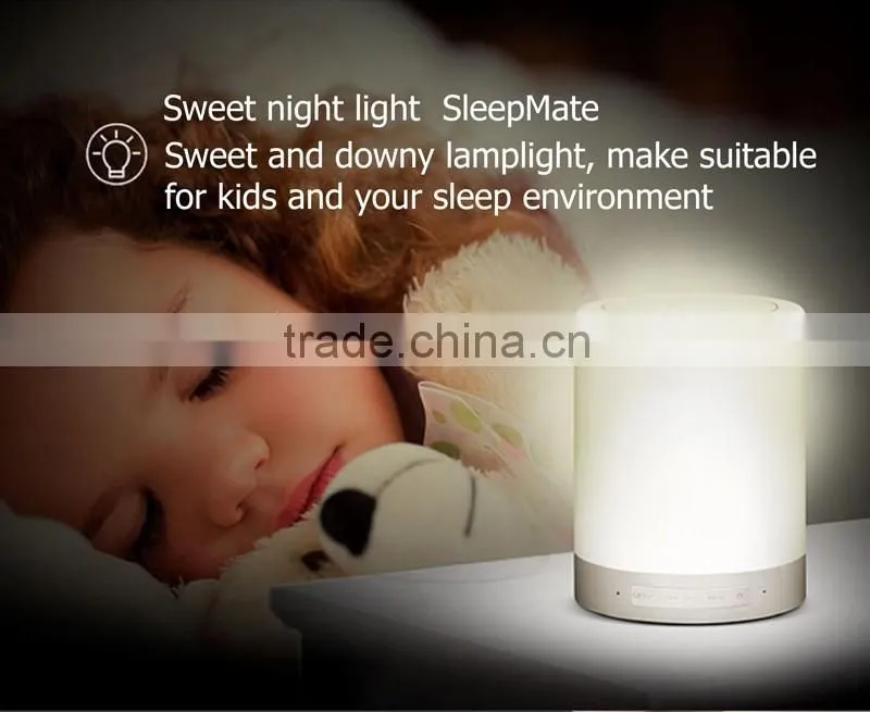 portable bluetooth 4.0 smart touch music light speaker with colorful light for iphone/android app