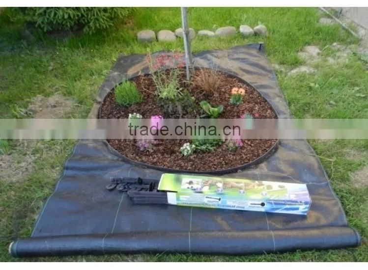 3.2oz Heavy Duty 6.5ft Wide Weed Barrier Fabric Panel, Garden Fabric 3.2 oz/sq.yd, Woven Weed Control Landscape Fabric Sheeting