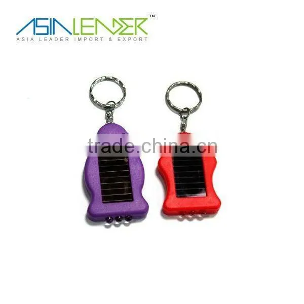 mini animal shaped led solar mini led flashlight keychain