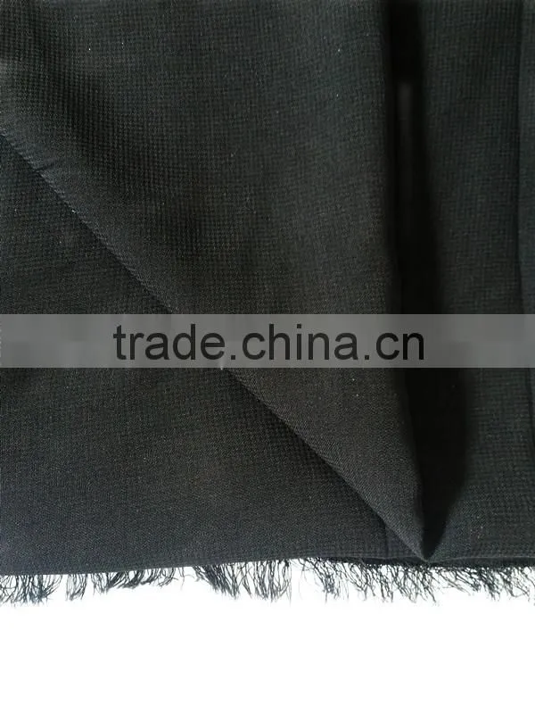 Formal Black Chiffon Fabric Arabic Wool Chiffon