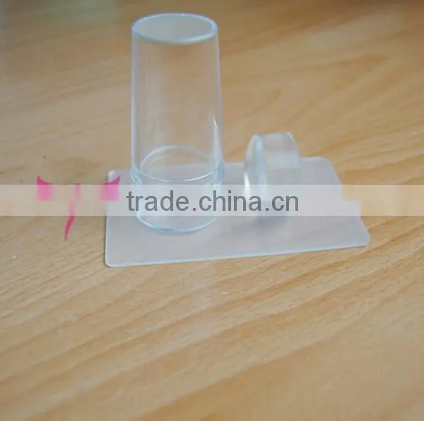 Nail clear jelly stamper with cap 2.8cm stamper head welcome OEM/ODM we also have 3.8cm head