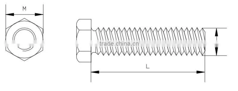Hex head plastic screw