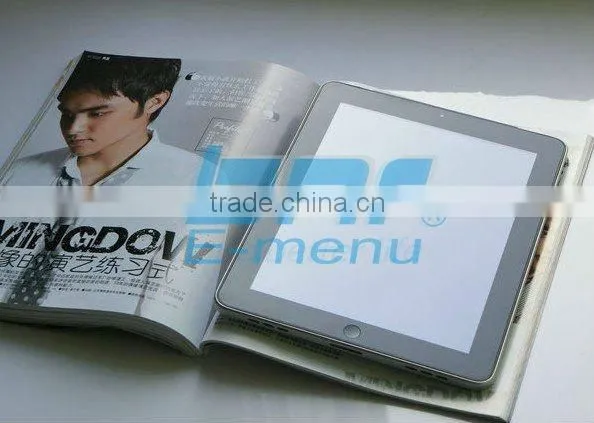 9.7 inch wireless e-menu order system for restaurant