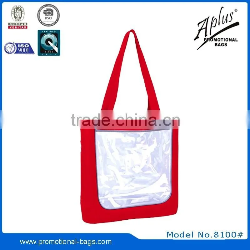 portable plastic transparent PVC women shopping bag Tote bags 8048#