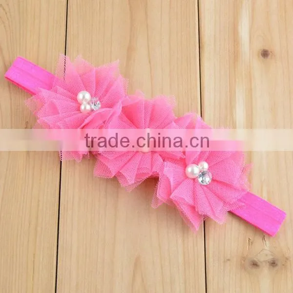pink flowers girls cheap kids hair accessories for kids