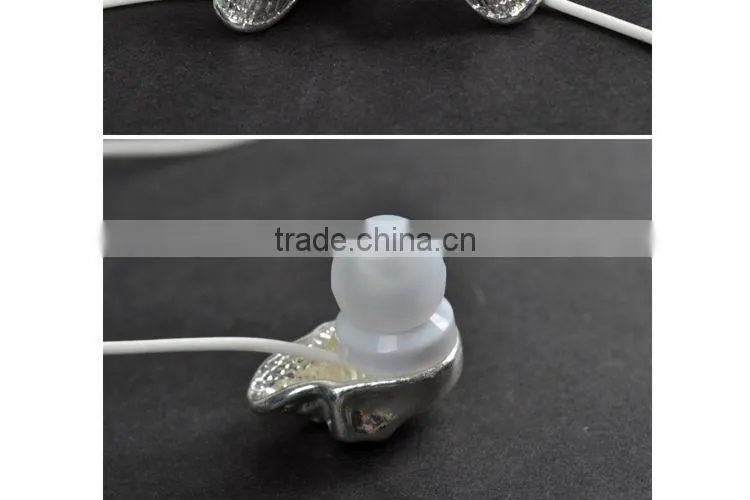 High quality personalized fashion metal skull earphones