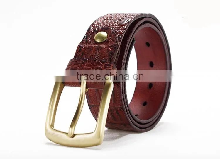 2015 mens elegant crocodile leather belt