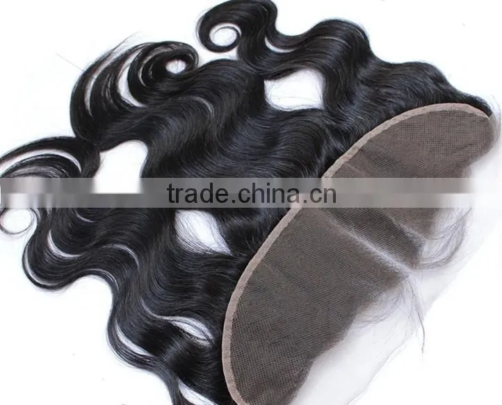 Virgin Peruvian Lace Frontal Closure 13X8 Body Wave Frontals From Ear To Ear Bleached Knots Lace Frontal