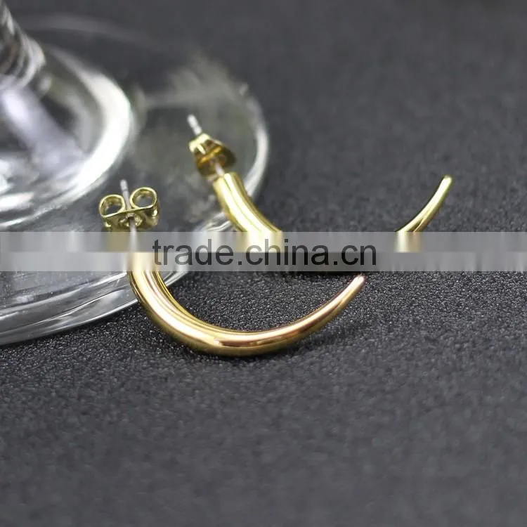 Simple Style Kingman Hign Polished gold Platnig latest reindeer cool Stub earrings Women Design