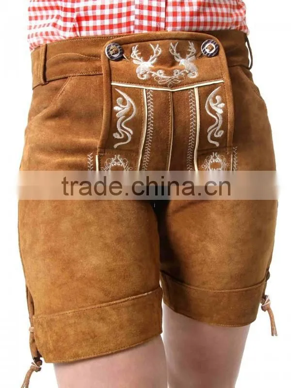 LADIES SHORT LEDER HOSE , Traditional German Shorts / TRACHTEN WEARS