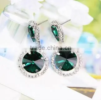 Latest Fashion Hot Sale Bling Fancy Crystal Earrings Wholesale J11032F01