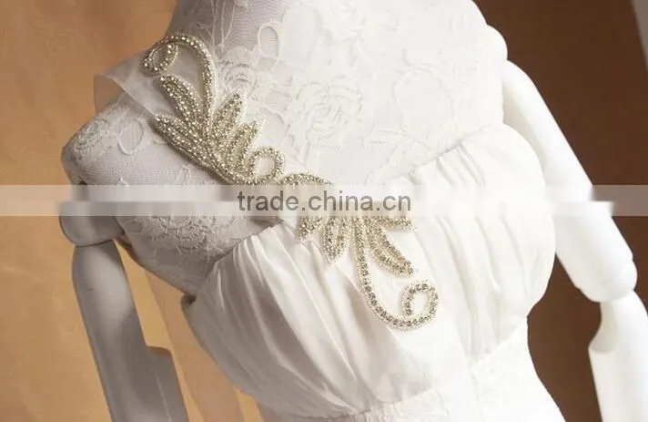 28*6.5cm Fancy 888 Stones Bridal Sash Rhinestone Trim Applique
