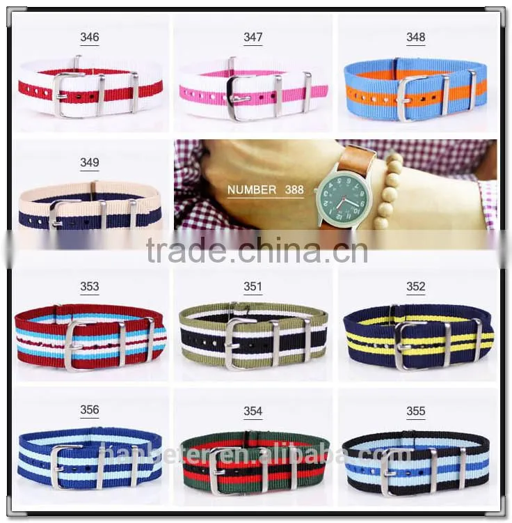 2015 Hot Selling and Top Quality nylon strap watch for gift