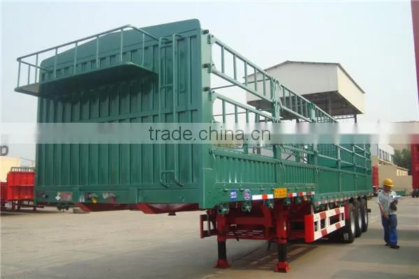 CIMC 3 Axles Fence Semi Trailer with Gooseneck Style Optional for Livestock / Cow / Cattle Transportation