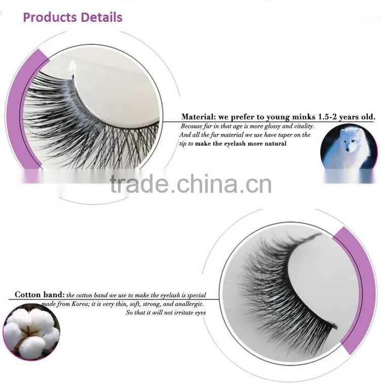 3D Faux Mink Silk False Eyelash for party cosplay women