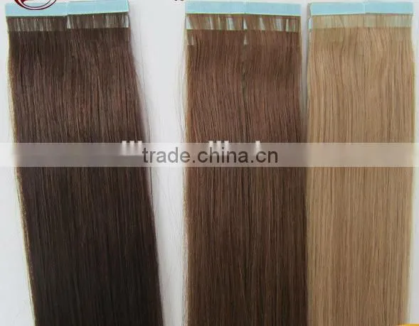 Top Quality tape pu skin weft virgin brazilian hair skin hair weft pu tape hair extension