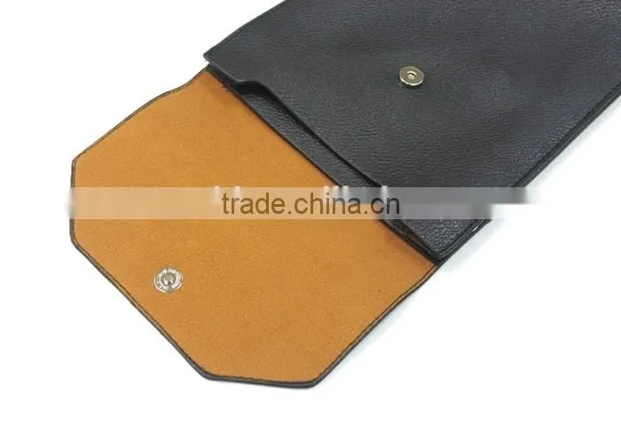 Slim Soft PU Leather Universal Pouch for Tablet with Shoulder Strap Easy to Carry