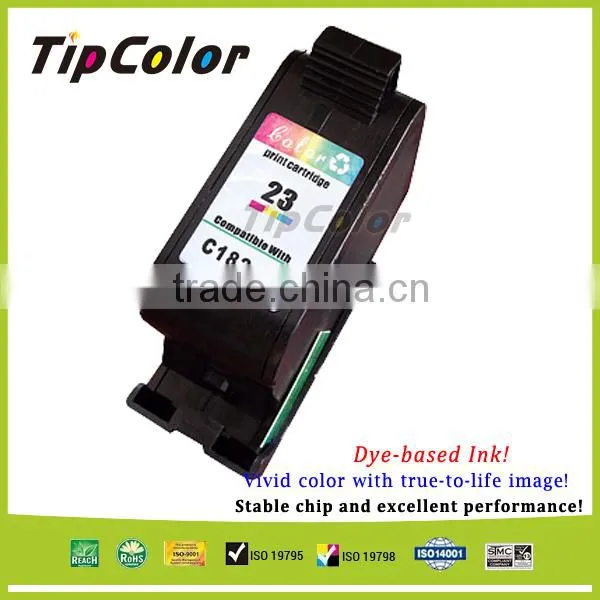 Most Reliable Printing Compatible HP23 Ink Cartridge C1823D Super Black
