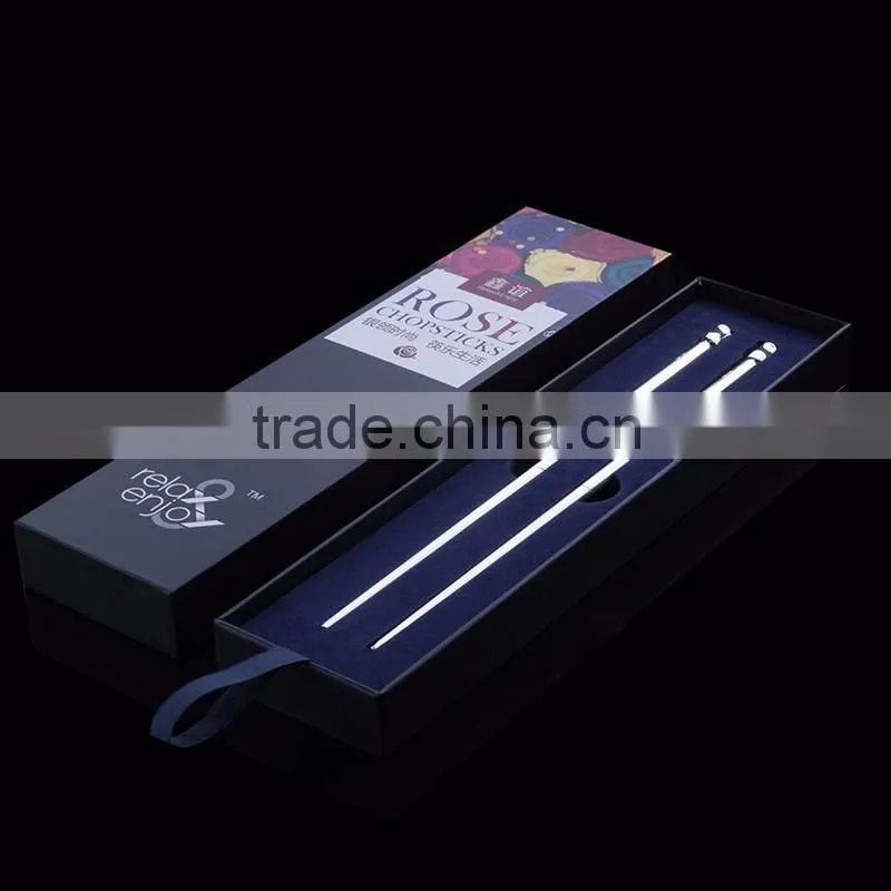 wedding gift sterling silver Chopsticks good luxury Design chopsticks with animal horse head display chopsticks for corporate