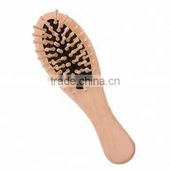 Natural Best Bristles Massage Comb Hairbrush Round Shape Wooden Hair Comb Brush