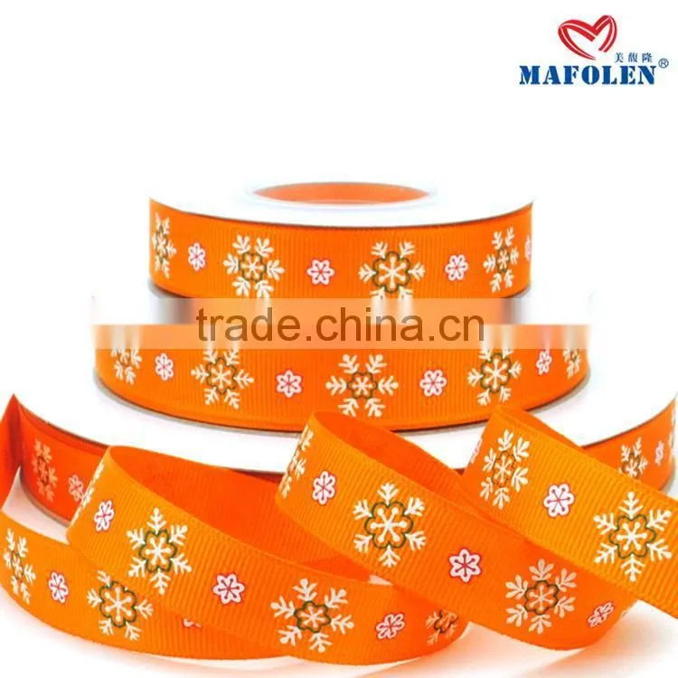 Guangzhou rgb packing co 2015 new products christmas grosgrain flower pattern ribbon