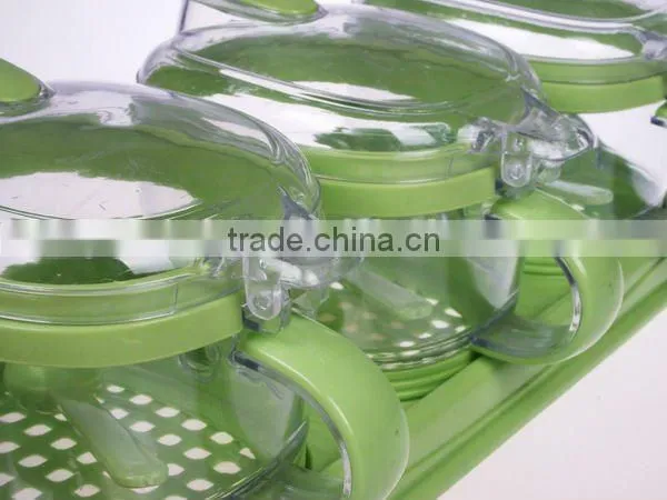 A085 new kitchen utensil plastic spice jar set fot sugar salt (3 box)