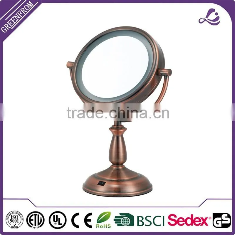 High-end Round Shape Desktop Mirror With LED Light