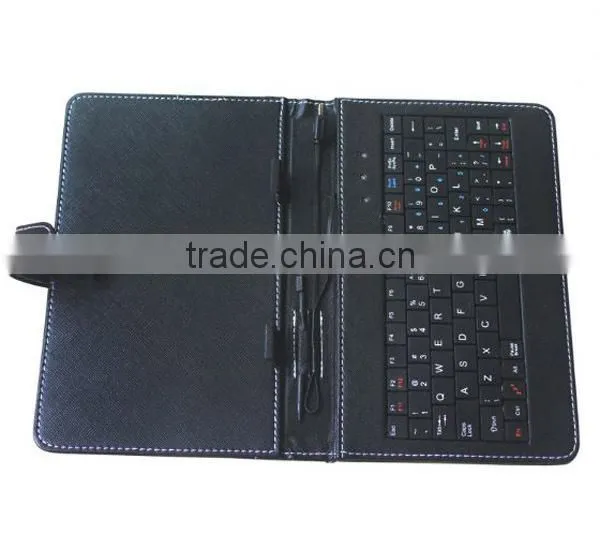 leather case with keyboard for 7 inch tablet pc