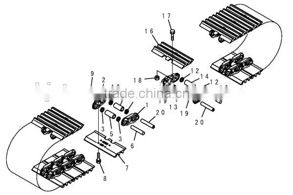 Wholesaler unercarriage spare parts of Track Shoe Assembly 207-32-03811