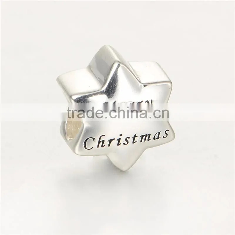 European Beads Gold Christmas Tree Diy Silver Charm For Bracelets