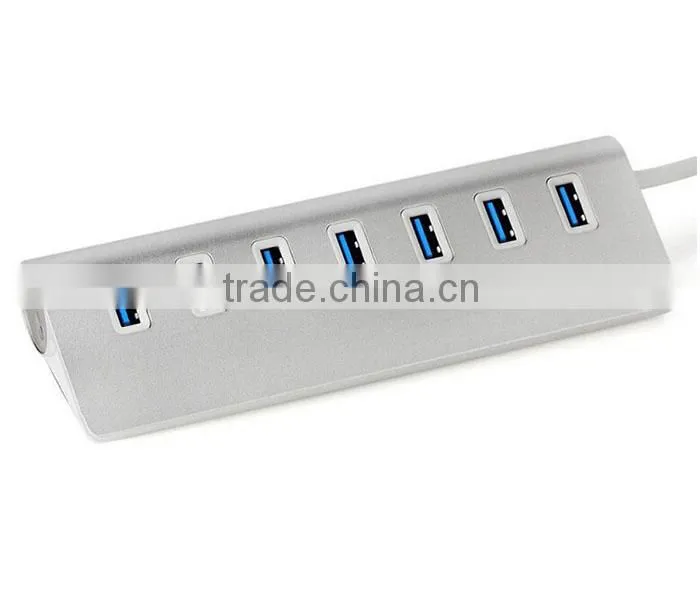 High Quality 7 Ports Aluminum USB 3.0 usb HUB For Macbook Pro Mac PC Laptop
