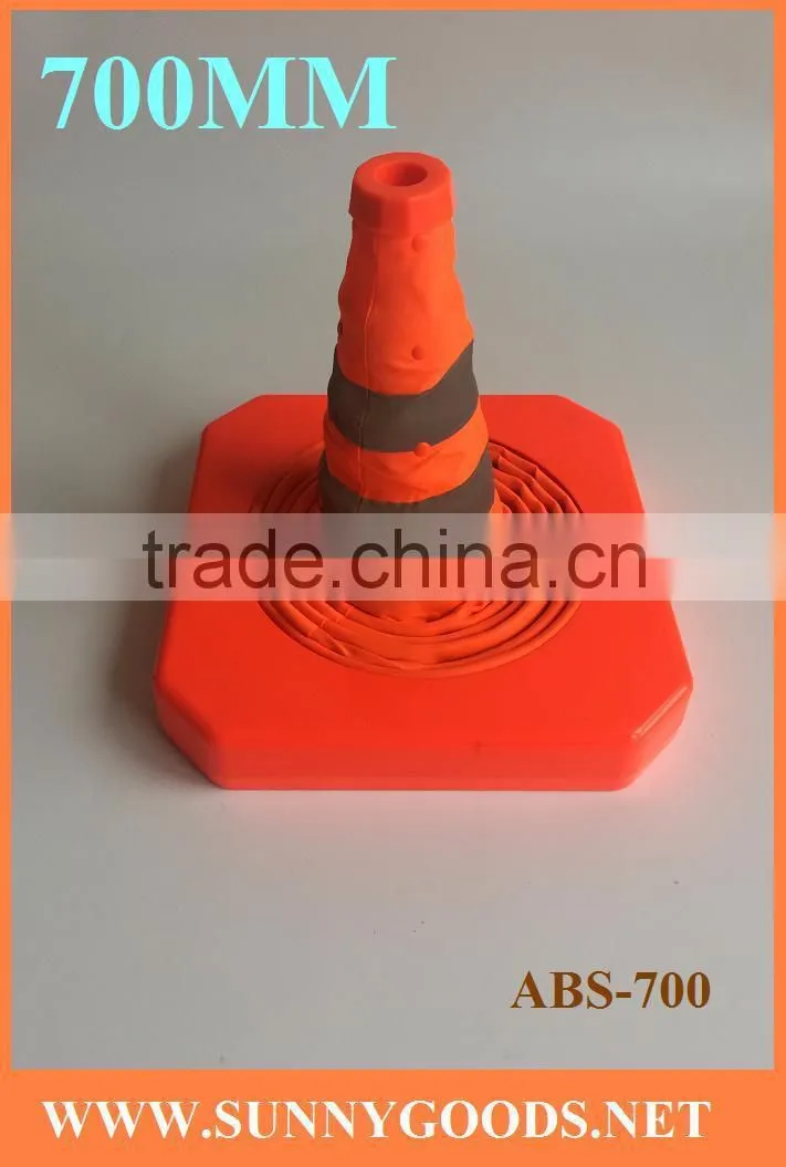 height 700mm retractable glow in the dark traffic cone