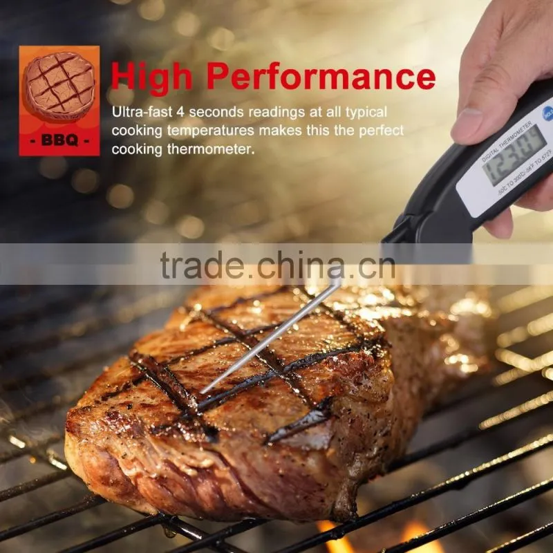 Long Probe LCD Screen Digital Stainless Baby Milk BBQ Meat Cooking Thermometer with Instant Read