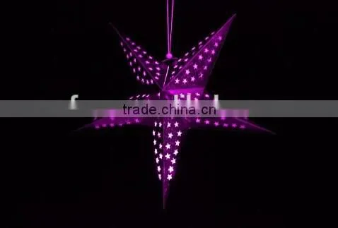 Hot selling star shaped led paper lantern light