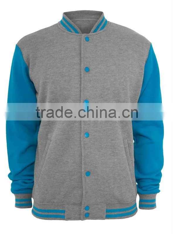 Custom manufacturer fashion varsity letterman jacket with hood