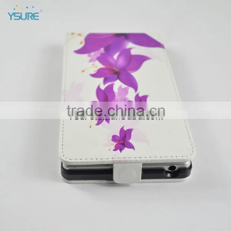 flower vertical flip cover case for sony xperia z1