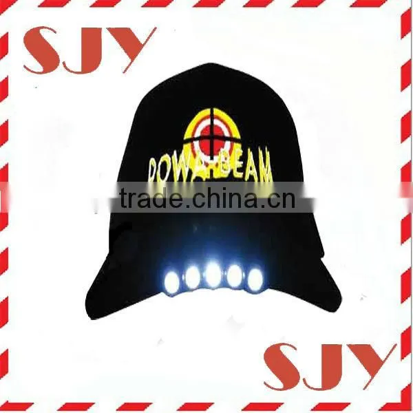 Camo led light baseball cap caps with lights in visor