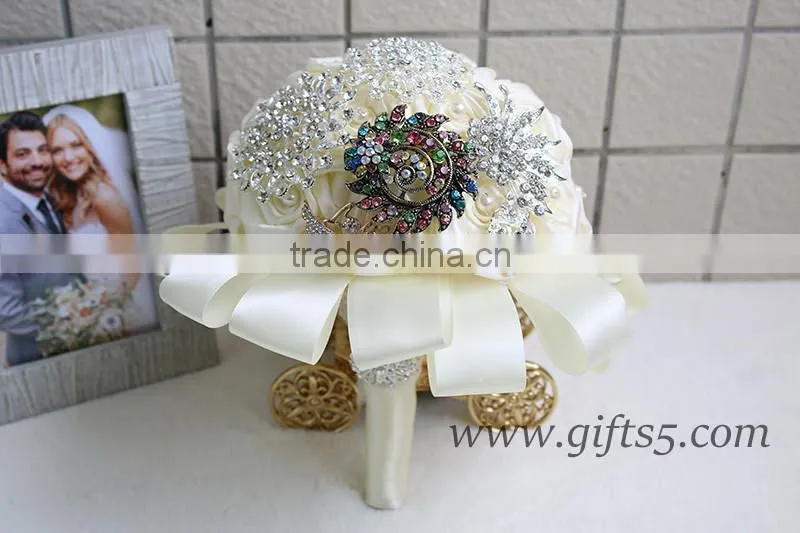 Excellent sparkling jewels wedding bouquets in handmade