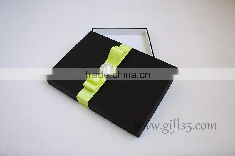 Luxury Black wedding invitation boxes for cards