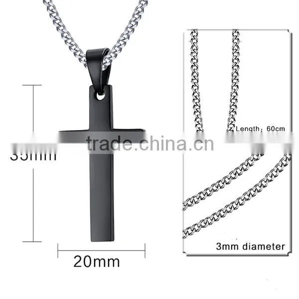 High Quality Fashion Cross Pendant Stainless Steel Necklace