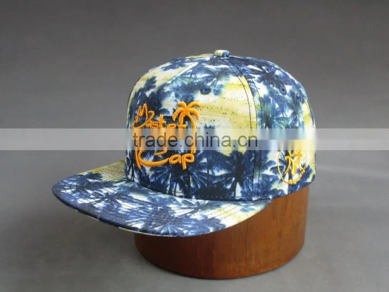 BSCI aduit wholesale custom 5-panel snapback cap with printing
