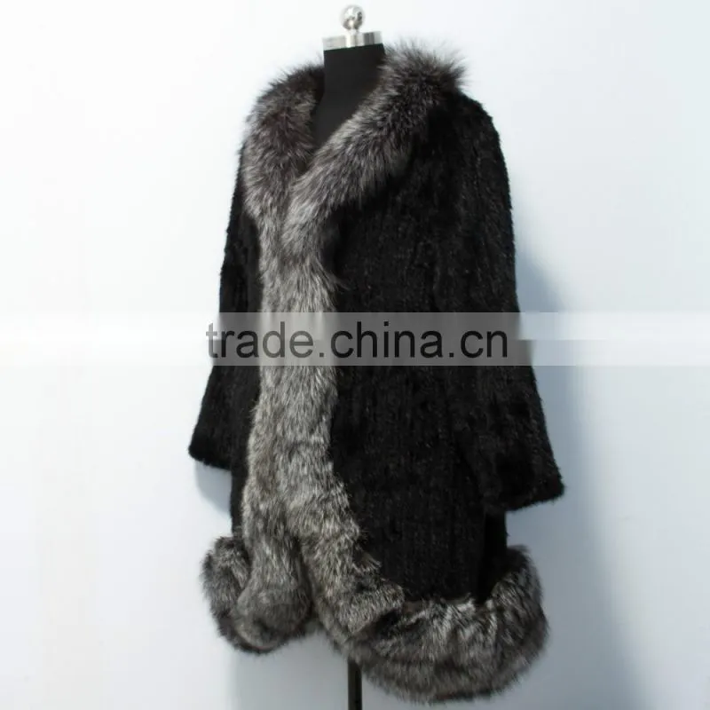 Fashion genuine knitted mink fur coat for women MC08