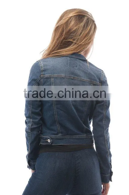 Womens Basic Button Down Denim Jean Jacket