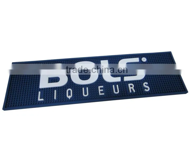 Logo Embossed Soft Pvc Bar Mat