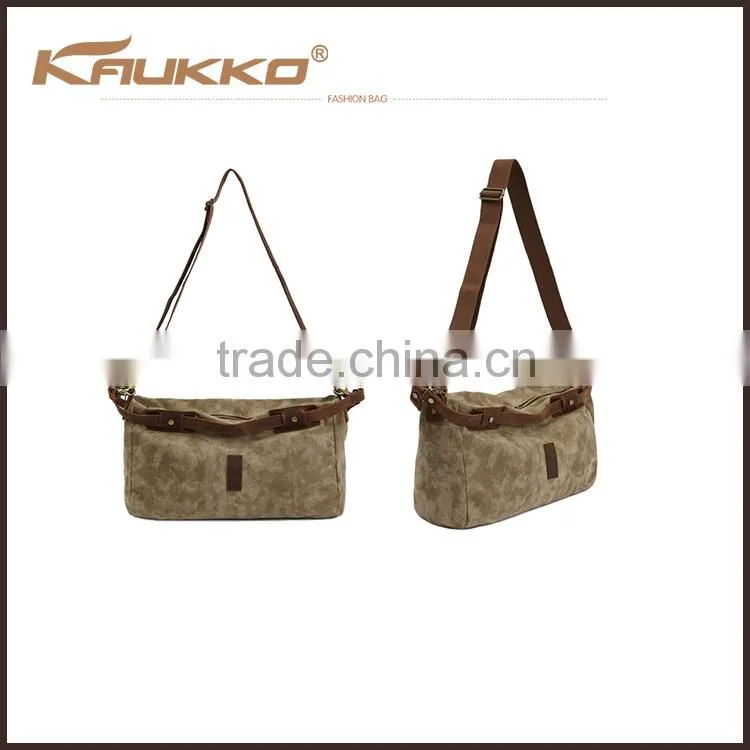 fashion ladies waxed canvas tote bag with cheap price