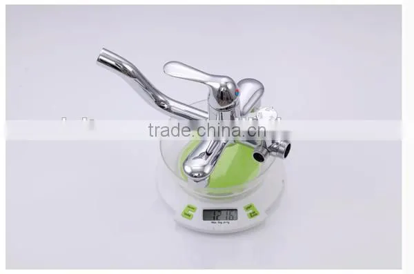 Brass Finish Cross Handle Bath Tub Faucet, Hot And Cold Water Copper Faucet Shower Mixer, Shower Mixer