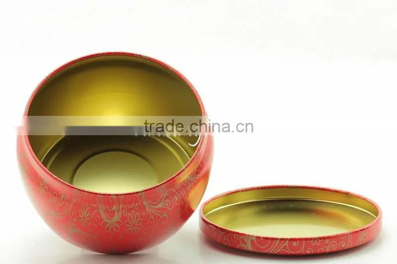 Japanese tinplate material tea canister/tea caddy for Matcha tea